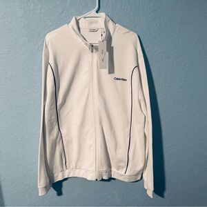 Calvin Klein Brilliant White Zip-Up Jacket XXL NWT